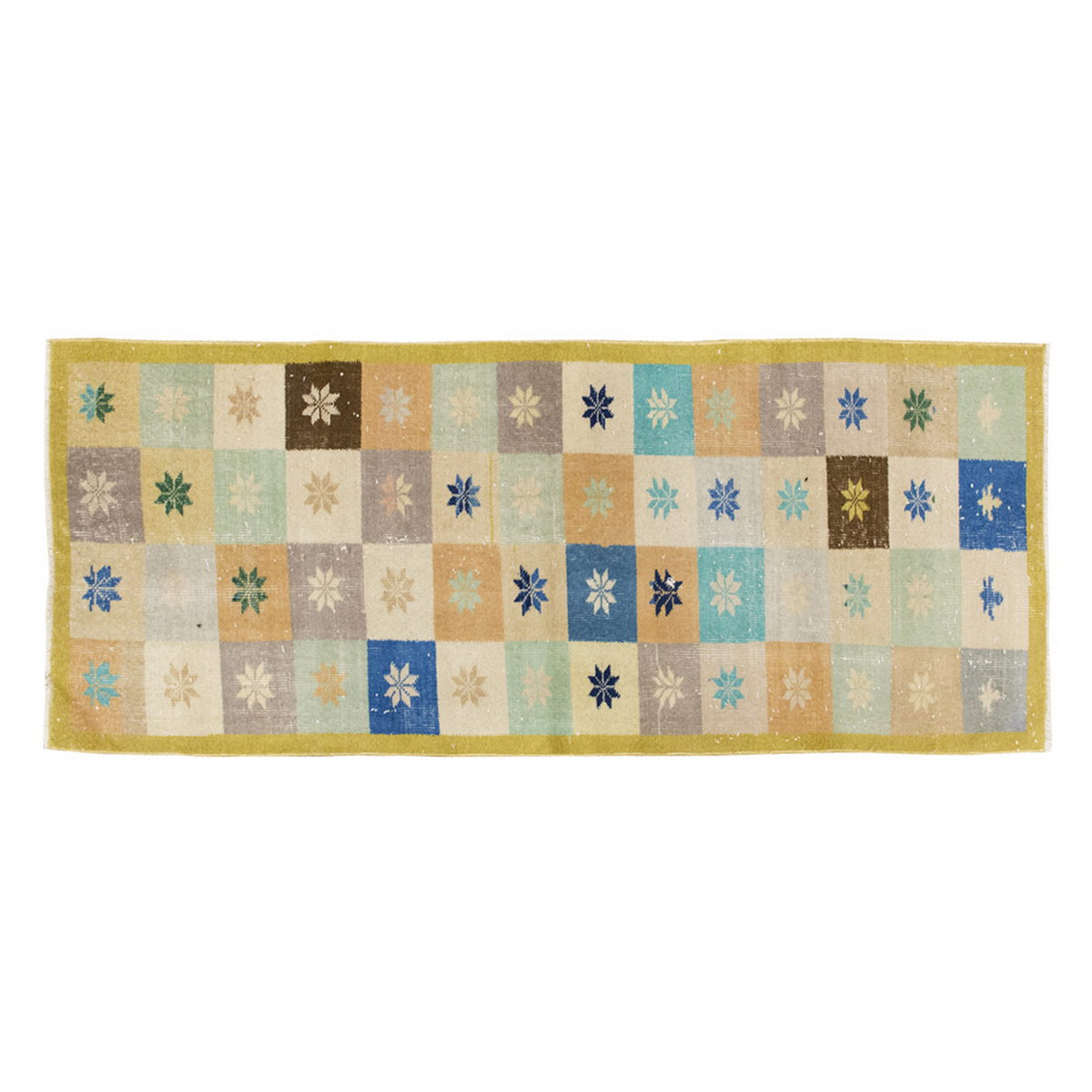 Vintage Rug, Small Oushak Rug 2'7" x 6'8" feet 78 x 203 cm