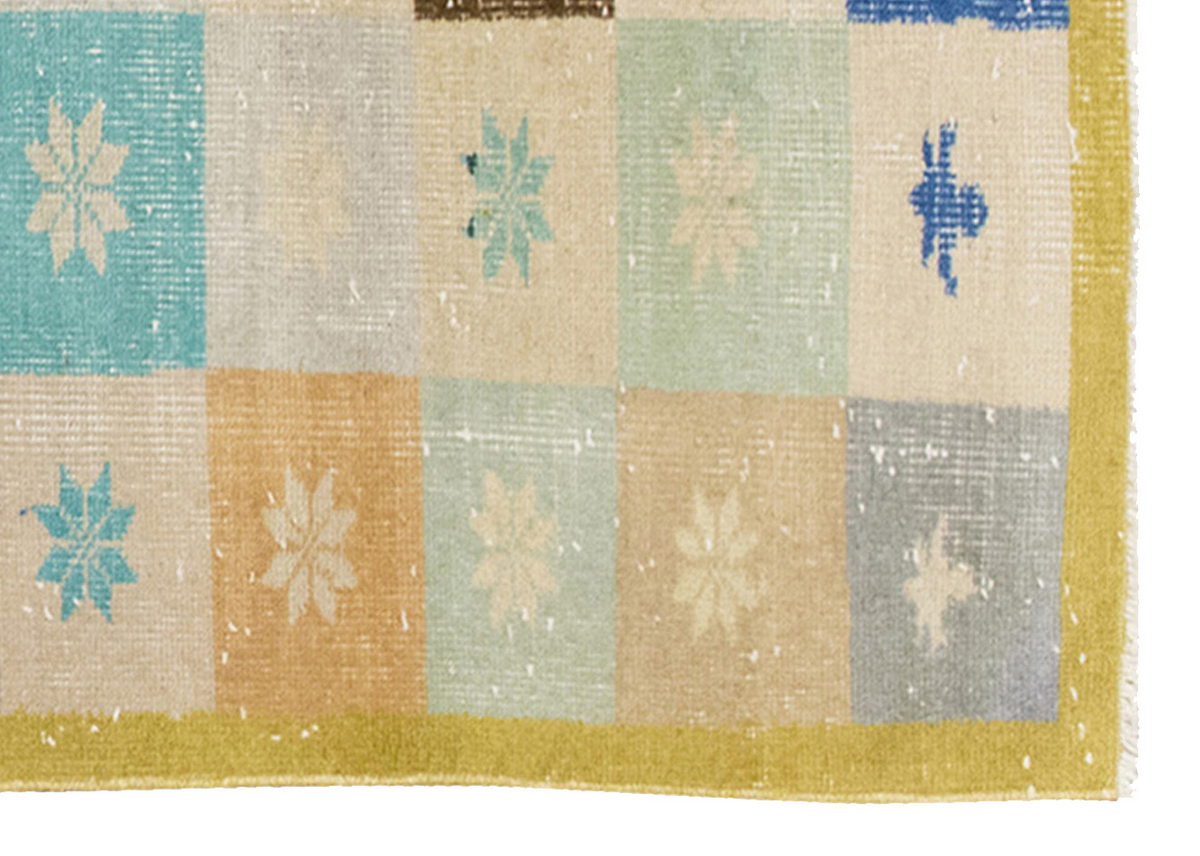 Vintage Rug, Small Oushak Rug 2'7" x 6'8" feet 78 x 203 cm