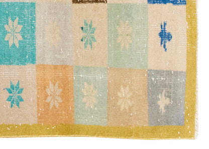 Vintage Rug, Small Oushak Rug 2'7" x 6'8" feet 78 x 203 cm