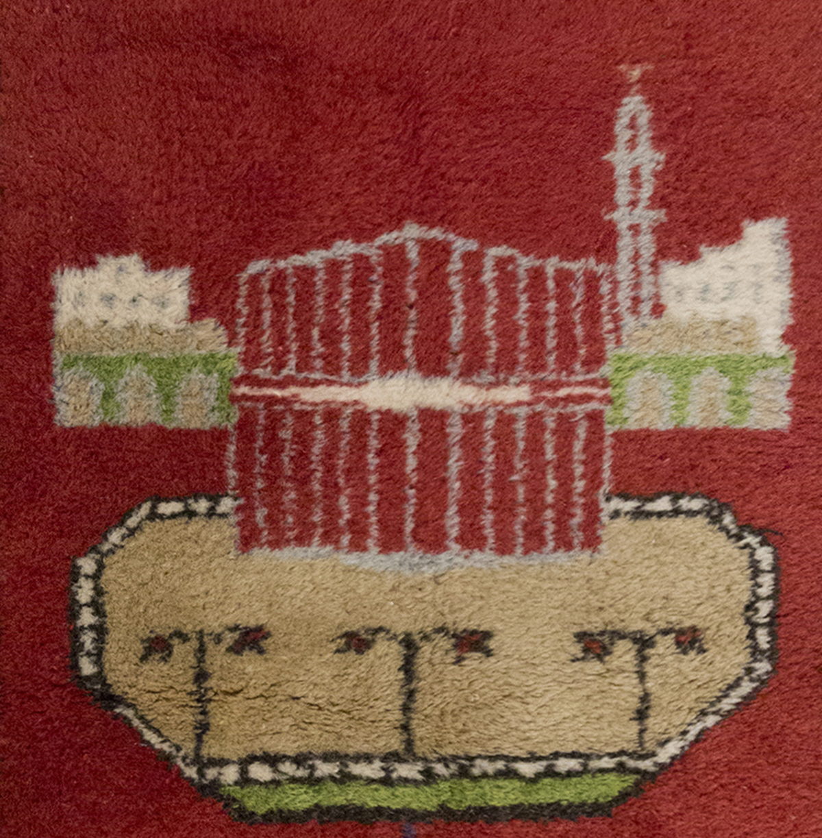 Vintage Rug, Small Oushak Rug 2'8" x 3'7" feet 82 x 110 cm