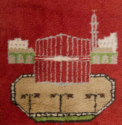 Vintage Rug, Small Oushak Rug 2'8" x 3'7" feet 82 x 110 cm