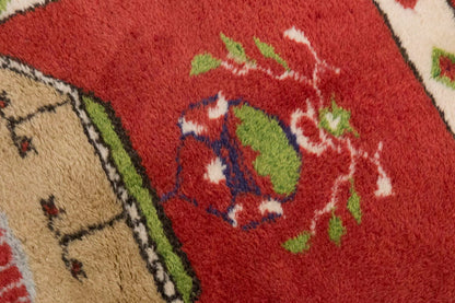 Vintage Rug, Small Oushak Rug 2'8" x 3'7" feet 82 x 110 cm