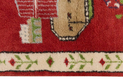 Vintage Rug, Small Oushak Rug 2'8" x 3'7" feet 82 x 110 cm