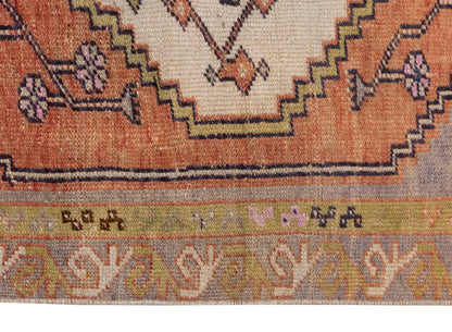 Vintage Rug, Small Oushak Rug 2'9" x 3'11" feet 83 x 120 cm