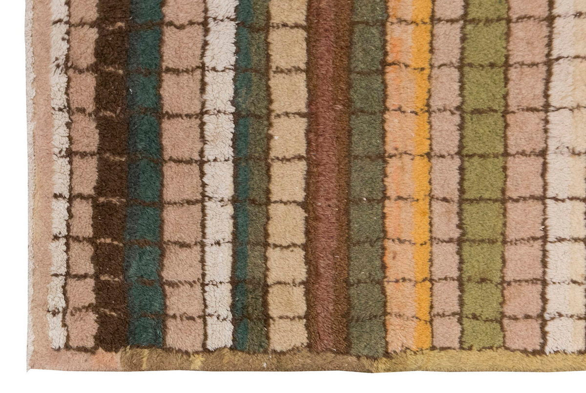 Vintage Rug, Small Oushak Rug 2'9" x 4'6" feet 83 x 138 cm