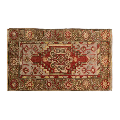 Vintage Rug, Small Oushak Rug 2'9" x 4'8" feet 85 x 142 cm