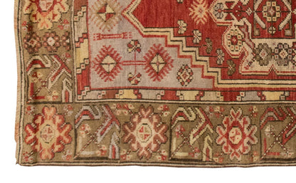 Vintage Rug, Small Oushak Rug 2'9" x 4'8" feet 85 x 142 cm
