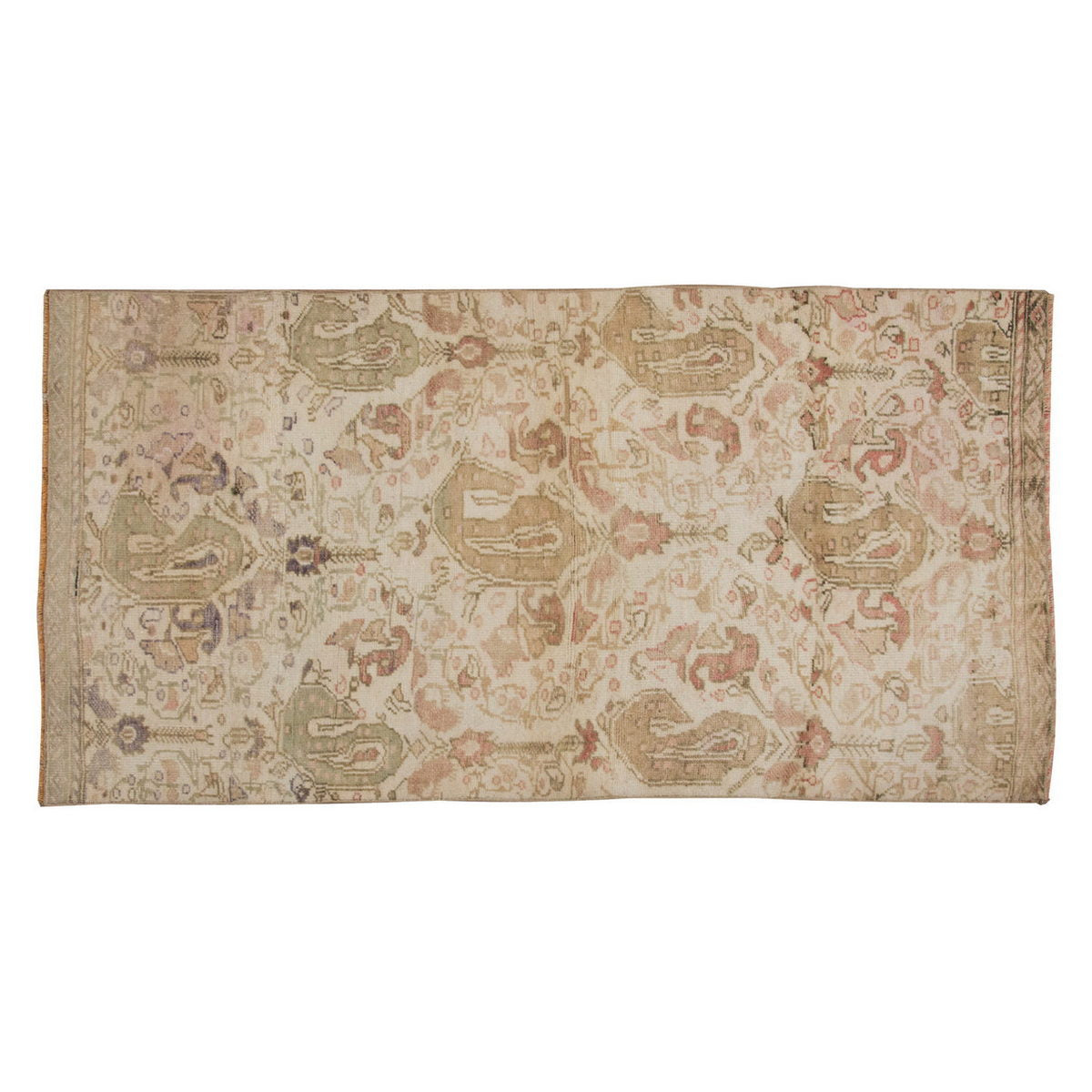 Vintage Rug, Small Oushak Rug 2'9" x 5'7" feet 85 x 170 cm