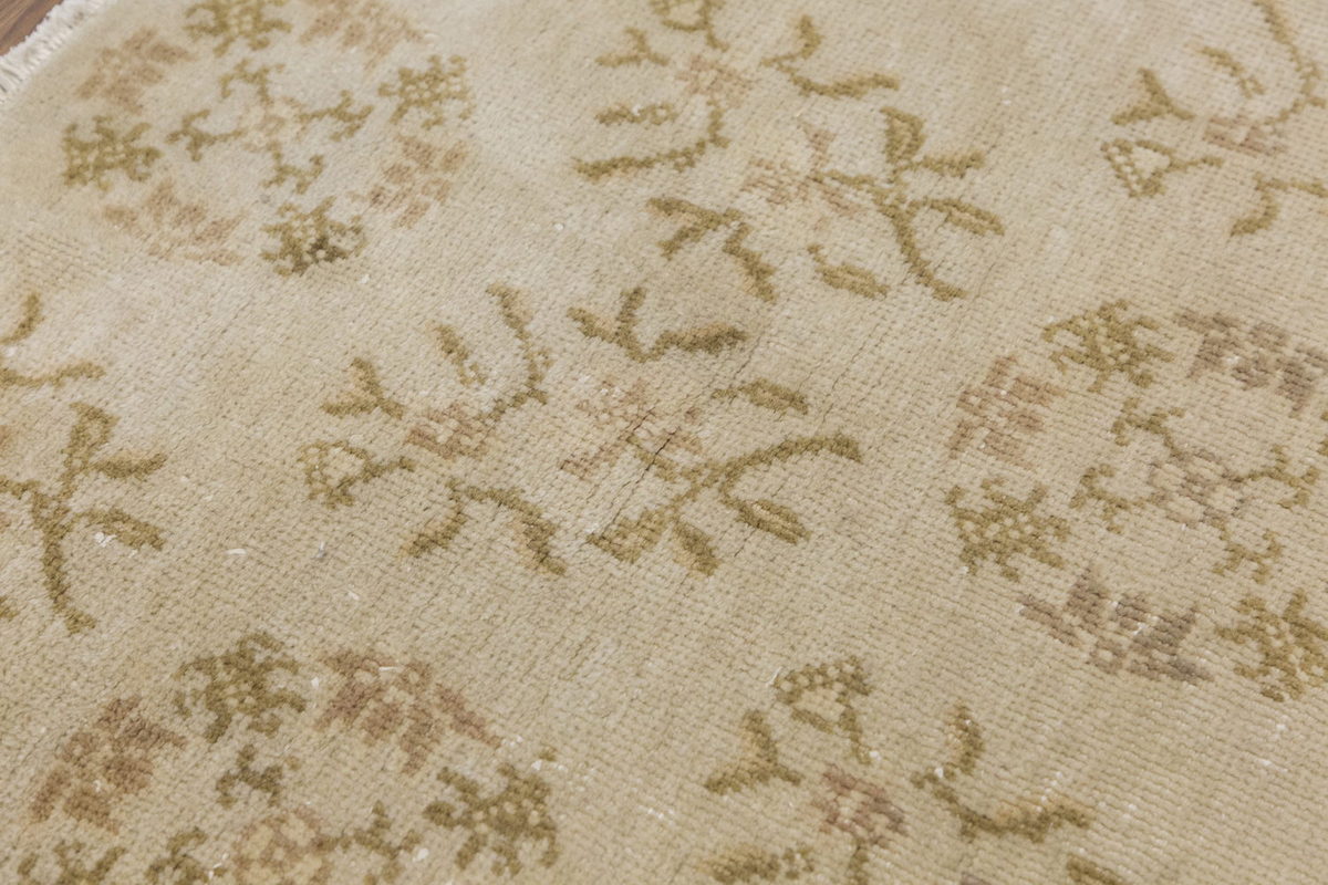 Vintage Rug, Small Oushak Rug 2 x 2'6" feet 60 x 76 cm