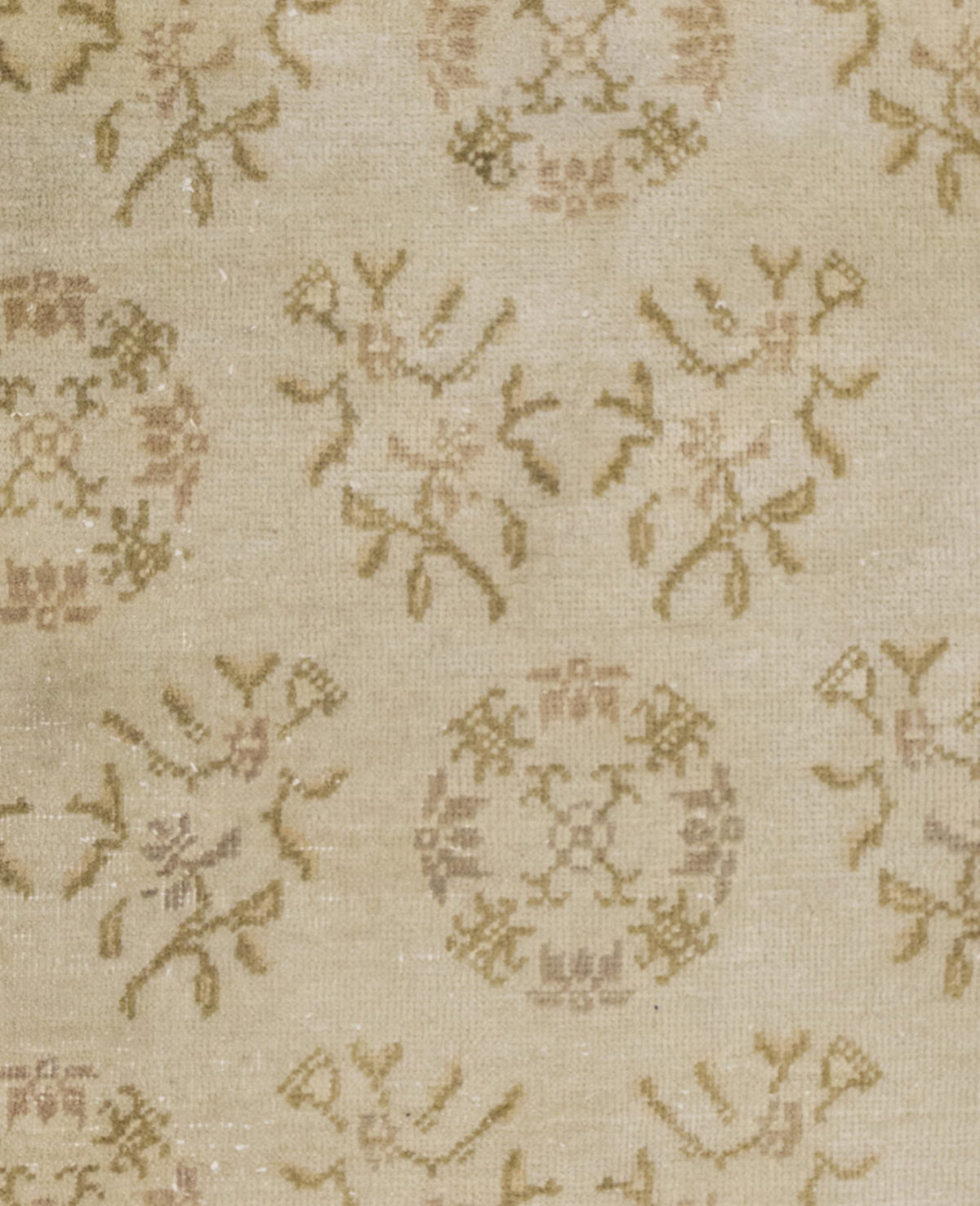 Vintage Rug, Small Oushak Rug 2 x 2'6" feet 60 x 76 cm