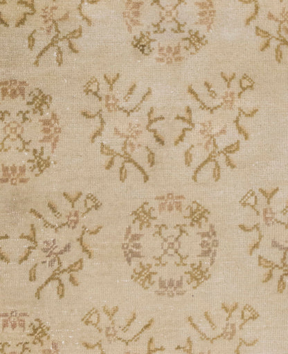 Vintage Rug, Small Oushak Rug 2 x 2'6" feet 60 x 76 cm