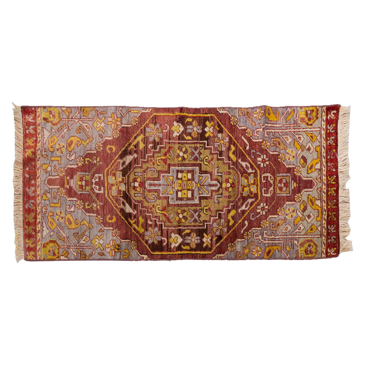 Vintage Rug, Small Oushak Rug 2 x 4'4" feet 62 x 132 cm