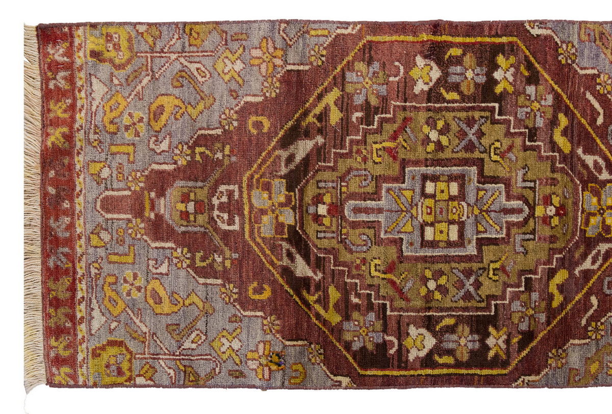 Vintage Rug, Small Oushak Rug 2 x 4'4" feet 62 x 132 cm