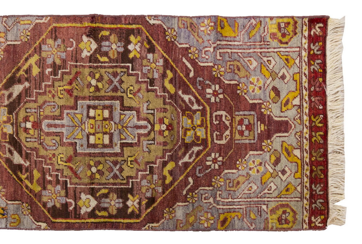 Vintage Rug, Small Oushak Rug 2 x 4'4" feet 62 x 132 cm