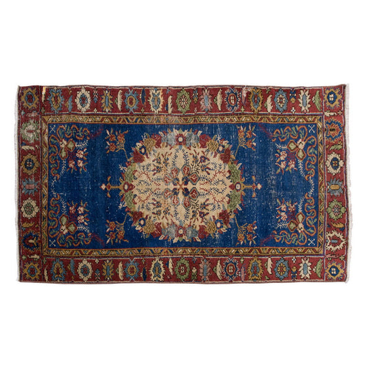 Vintage Rug, Small Oushak Rug 3'1" x 5'11" feet 95 x 180 cm