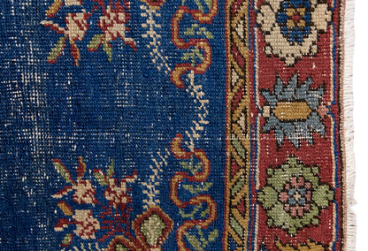 Vintage Rug, Small Oushak Rug 3'1" x 5'11" feet 95 x 180 cm