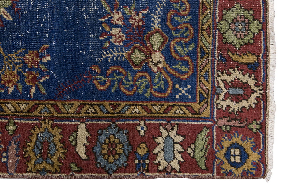 Vintage Rug, Small Oushak Rug 3'1" x 5'11" feet 95 x 180 cm