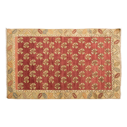 Vintage Rug, Small Oushak Rug 3'1" x 5'2" feet 95 x 157 cm