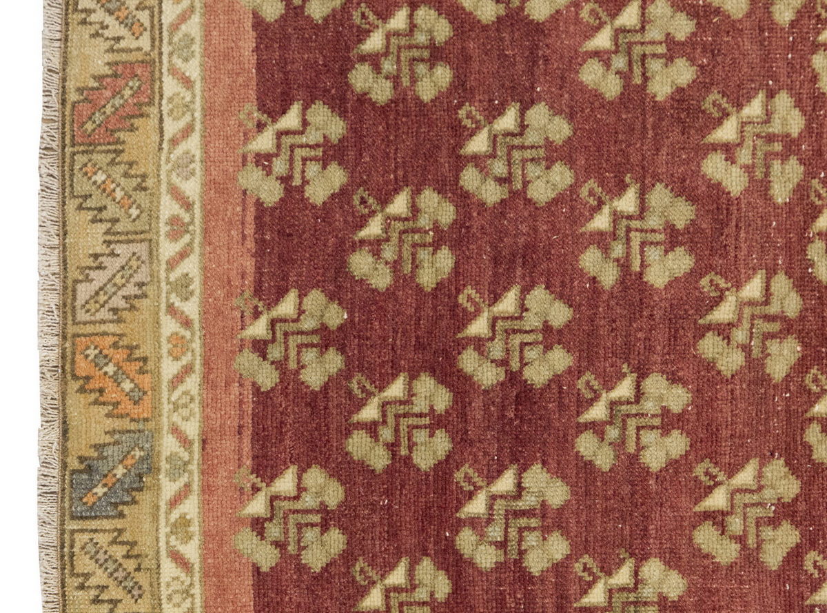 Vintage Rug, Small Oushak Rug 3'1" x 5'2" feet 95 x 157 cm