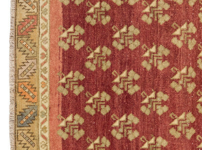 Vintage Rug, Small Oushak Rug 3'1" x 5'2" feet 95 x 157 cm