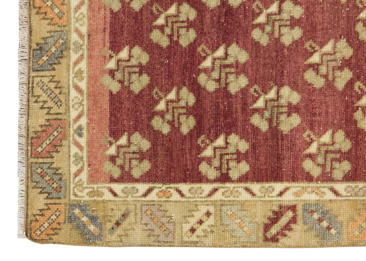 Vintage Rug, Small Oushak Rug 3'1" x 5'2" feet 95 x 157 cm