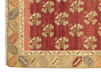 Vintage Rug, Small Oushak Rug 3'1" x 5'2" feet 95 x 157 cm