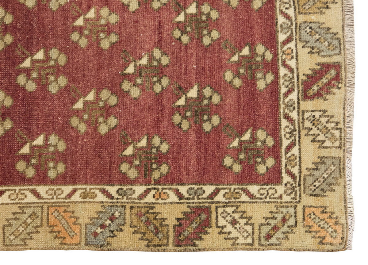 Vintage Rug, Small Oushak Rug 3'1" x 5'2" feet 95 x 157 cm