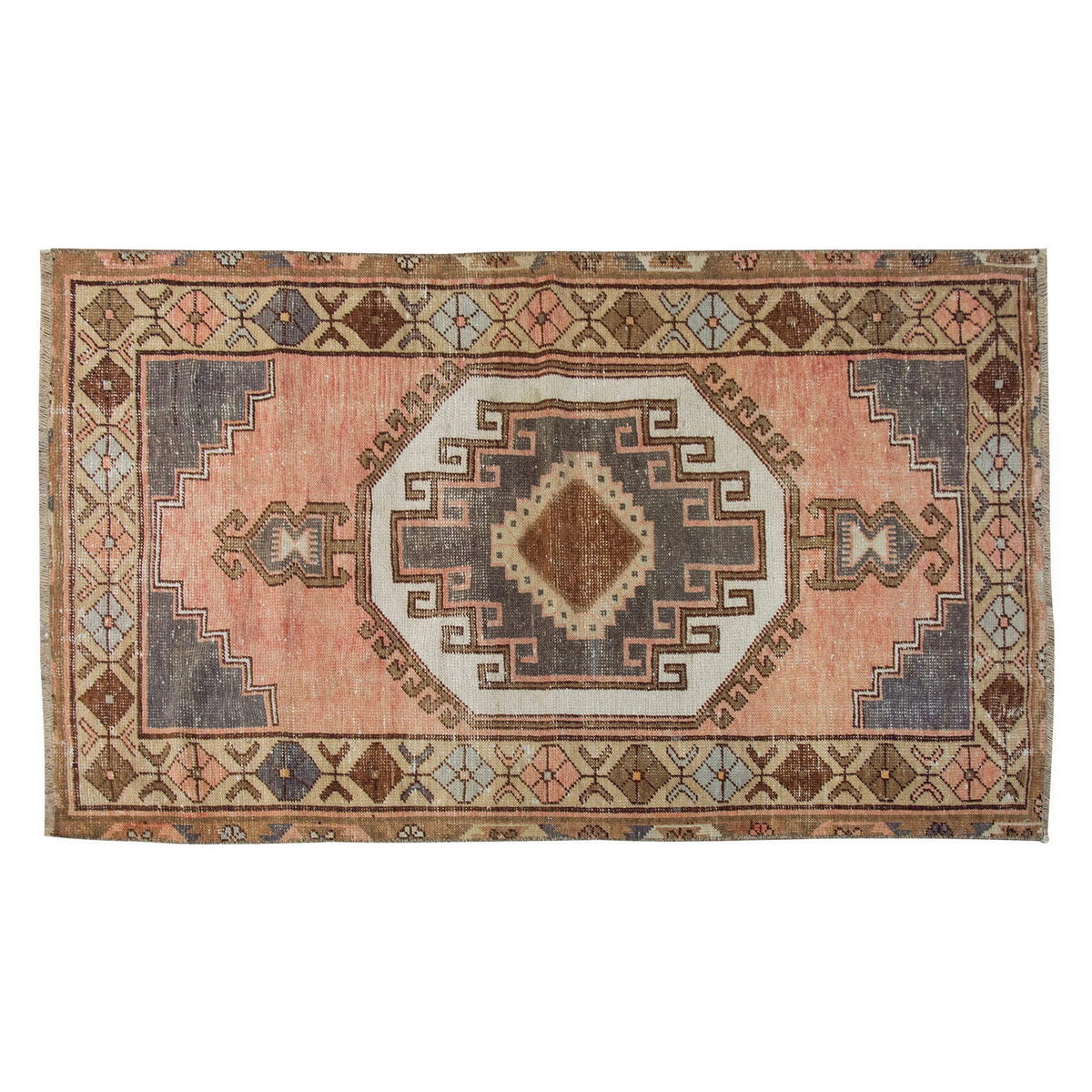 Vintage Rug, Small Oushak Rug 3'1" x 5'5" feet 93 x 165 cm
