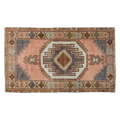 Vintage Rug, Small Oushak Rug 3'1" x 5'5" feet 93 x 165 cm