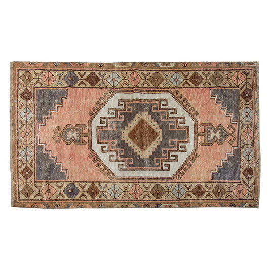 Vintage Rug, Small Oushak Rug 3'1" x 5'5" feet 93 x 165 cm