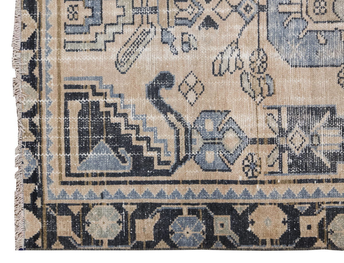 Vintage Rug, Small Oushak Rug 3 x 4'3" feet 92 x 130 cm