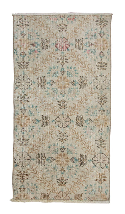 Vintage Rug 2" x 3'9" feet  60 x 115 cm