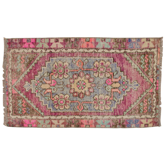 Vintage Rug 2'1" x 4" feet  64 x 117 cm
