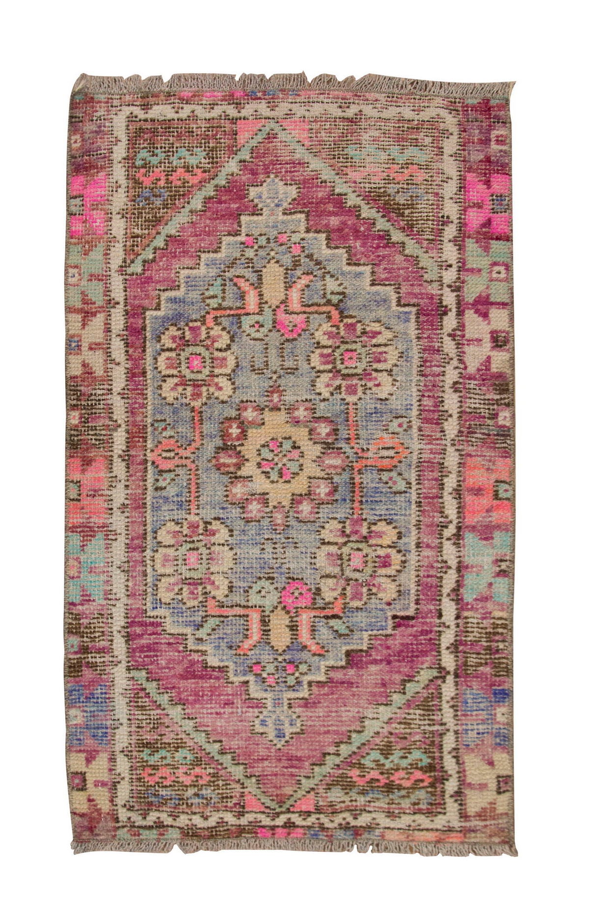 Vintage Rug 2'1" x 4" feet  64 x 117 cm