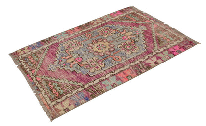 Vintage Rug 2'1" x 4" feet  64 x 117 cm