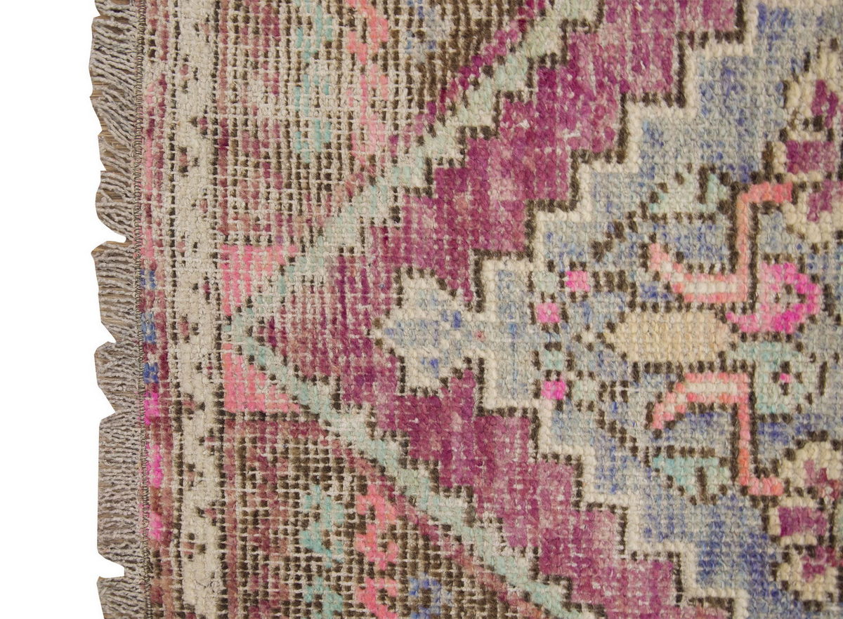 Vintage Rug 2'1" x 4" feet  64 x 117 cm