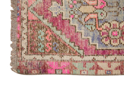 Vintage Rug 2'1" x 4" feet  64 x 117 cm