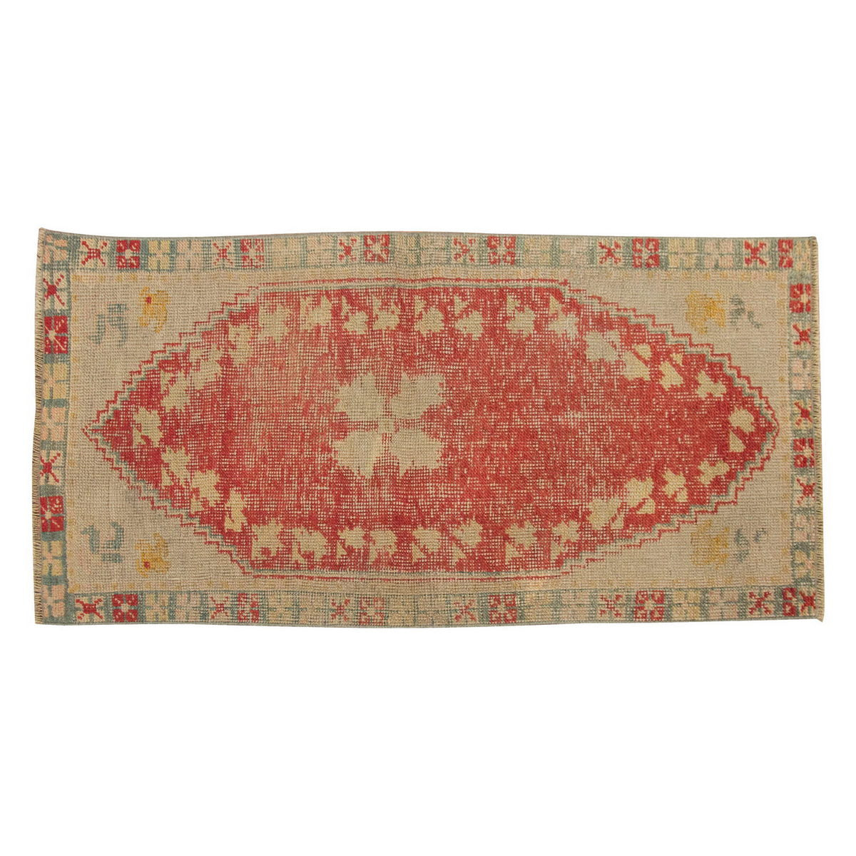 Vintage Rug 2'4" x 4'9" feet  70 x 144 cm