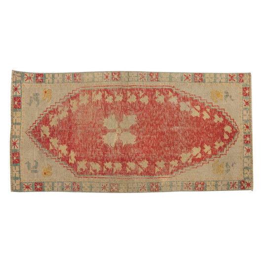 Vintage Rug 2'4" x 4'9" feet  70 x 144 cm