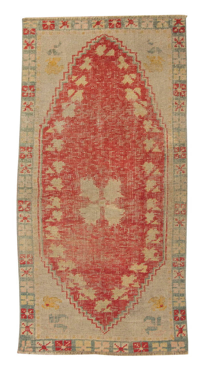 Vintage Rug 2'4" x 4'9" feet  70 x 144 cm