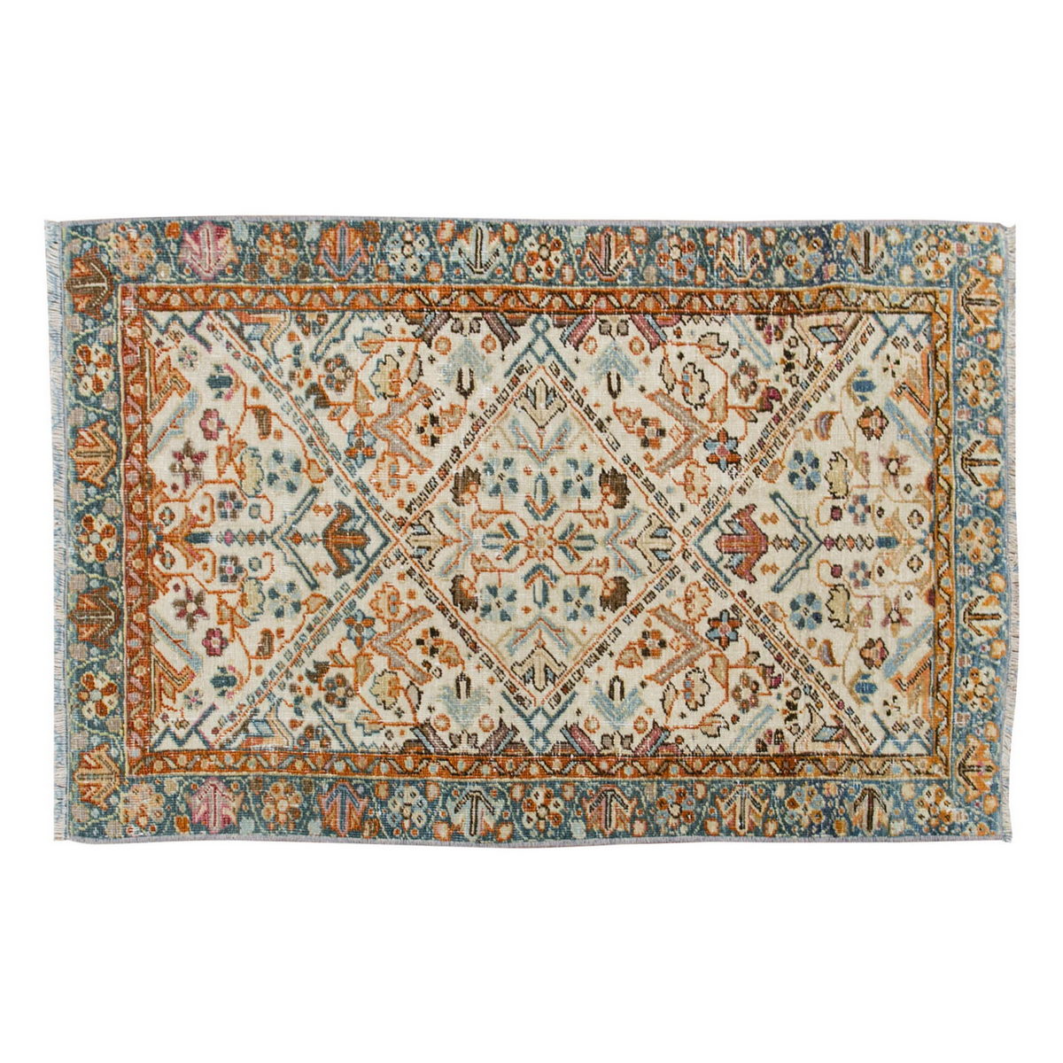 Vintage Rug 2'5" x 3'11" feet 74 x 120 cm