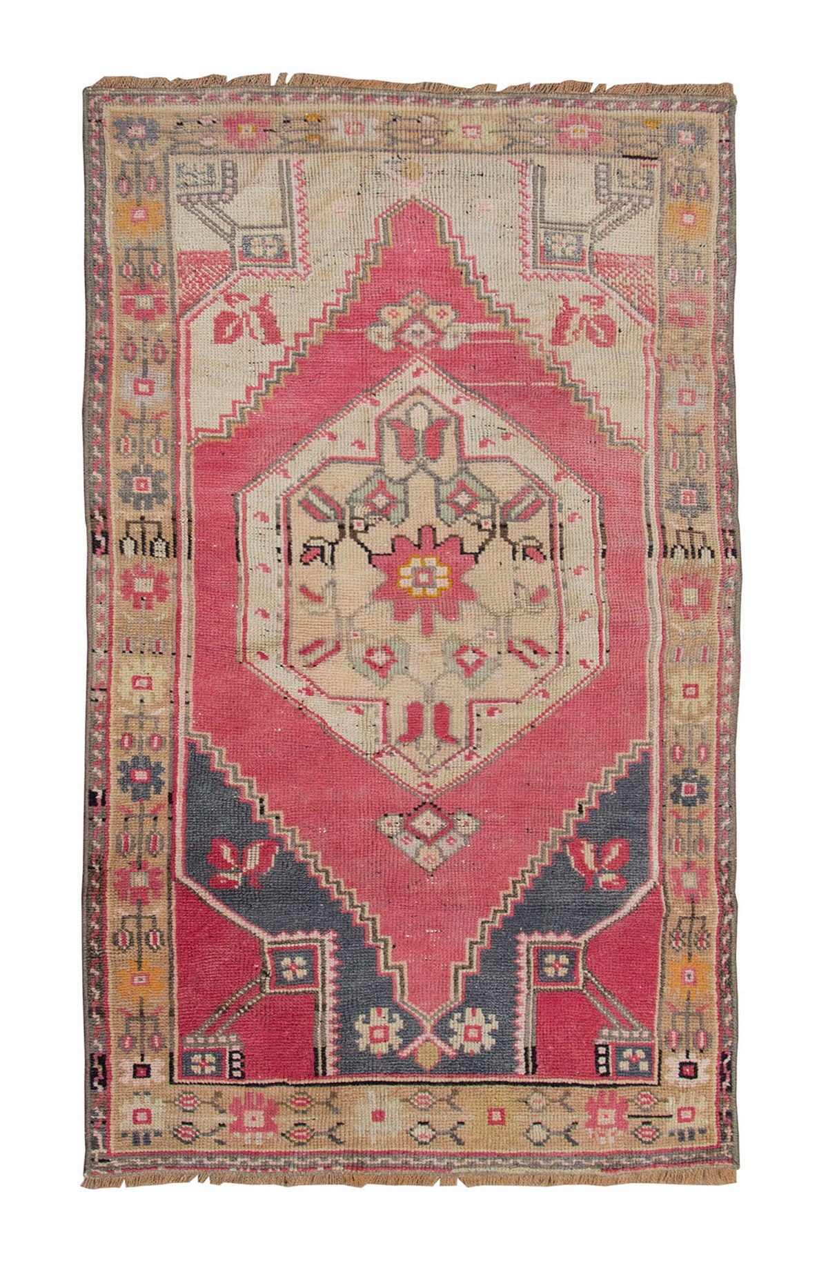 Vintage Rug 2'6" x 4'3" feet  77 x 130 cm