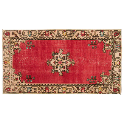 Vintage Rug 3'1" x 5'9" feet  95 x 175 cm
