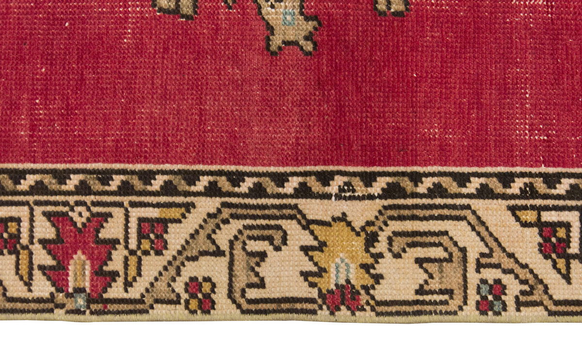 Vintage Rug 3'1" x 5'9" feet  95 x 175 cm