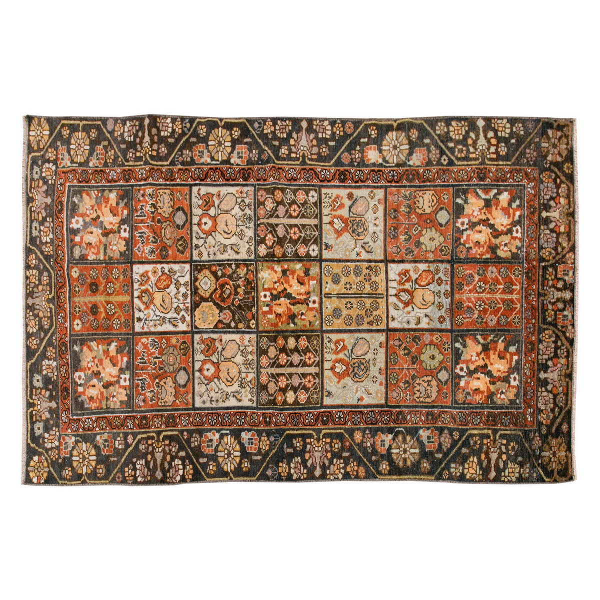 Vintage Rug 3'10" x 6'5" feet 118 x 195 cm