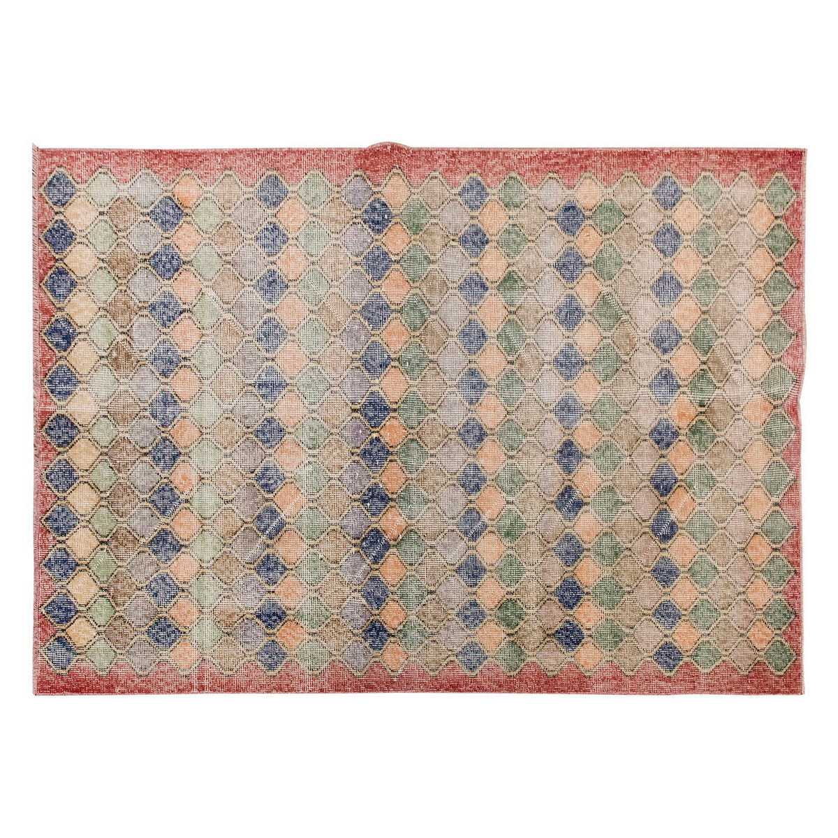 Vintage Rug 3'10" x 6'9" feet 116 x 205 cm