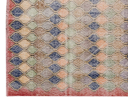 Vintage Rug 3'10" x 6'9" feet 116 x 205 cm