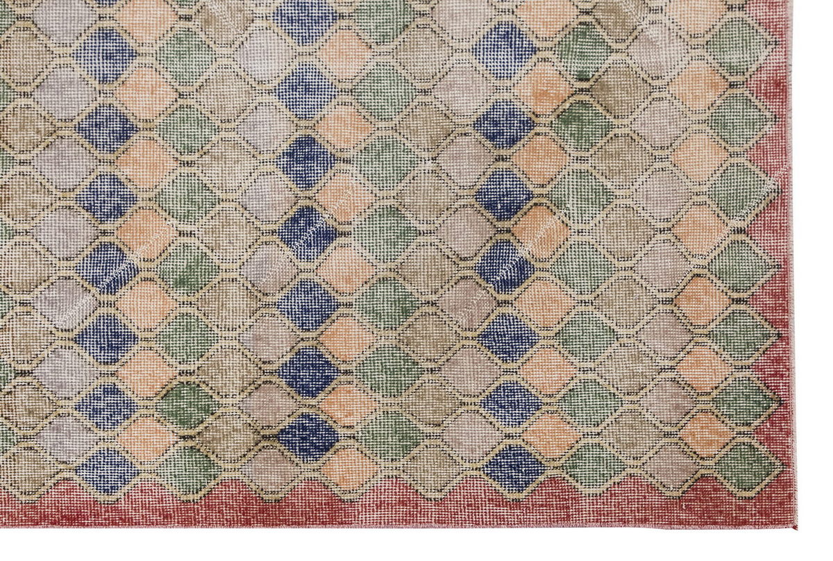 Vintage Rug 3'10" x 6'9" feet 116 x 205 cm