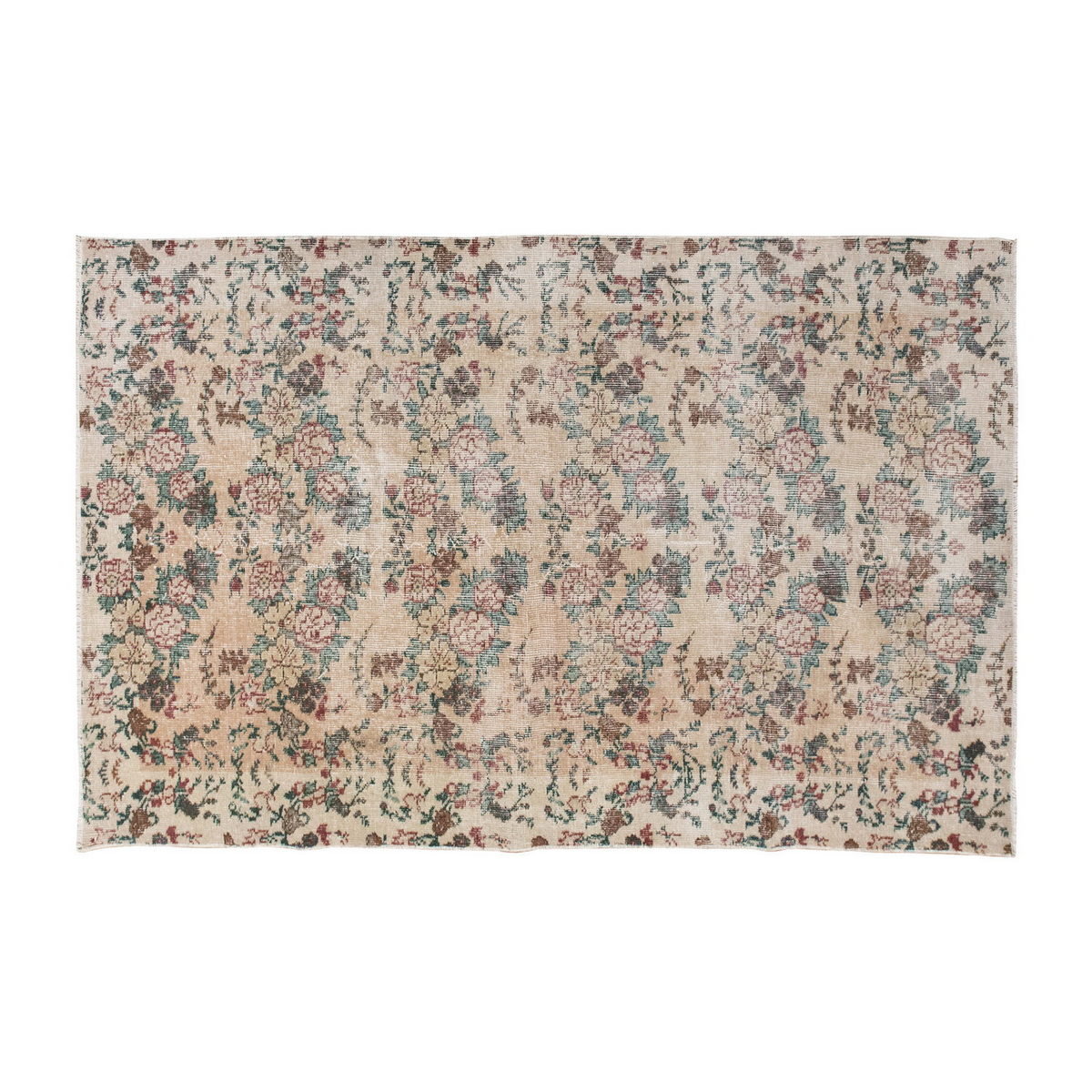Vintage Rug 3'10" x 6'9" feet 117 x 206 cm