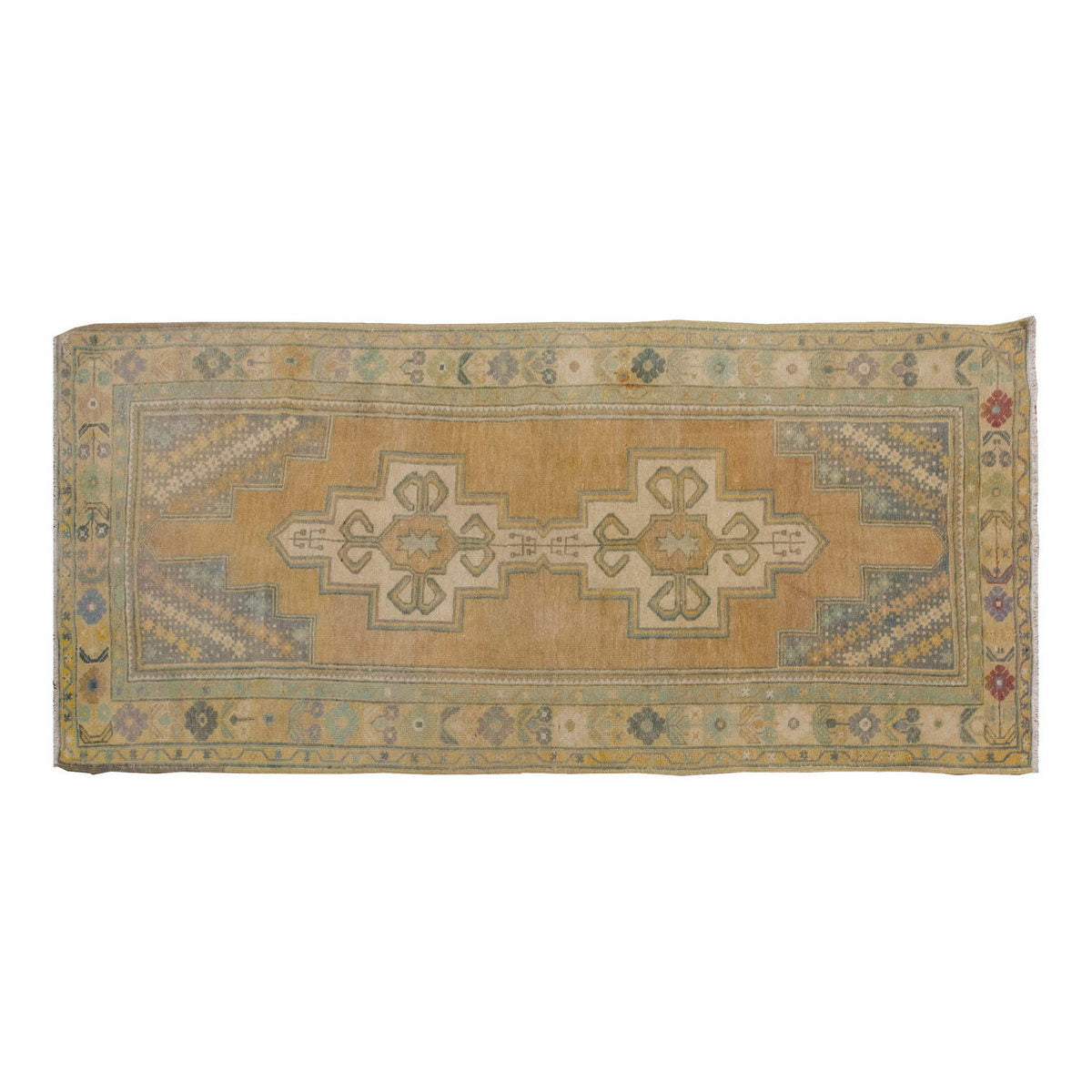 Vintage Rug 3'10" x 7'11" feet 117 x 242 cm